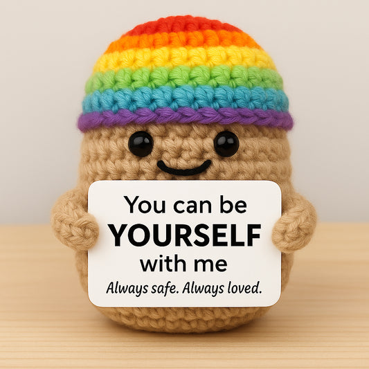 You can be yourself with me - Pride Crochet Buddy