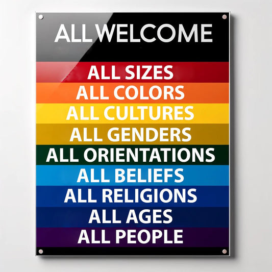 All Welcome Ally Acrylic Print Wall Art - PrideBooth