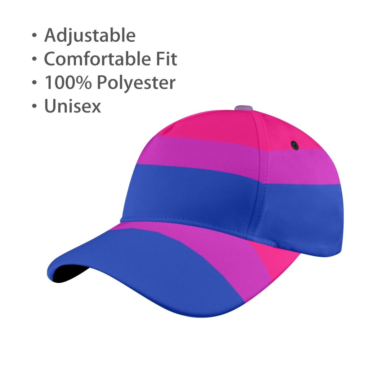 Bi Flag AOP cap All Over Print Dad Cap - PrideBooth