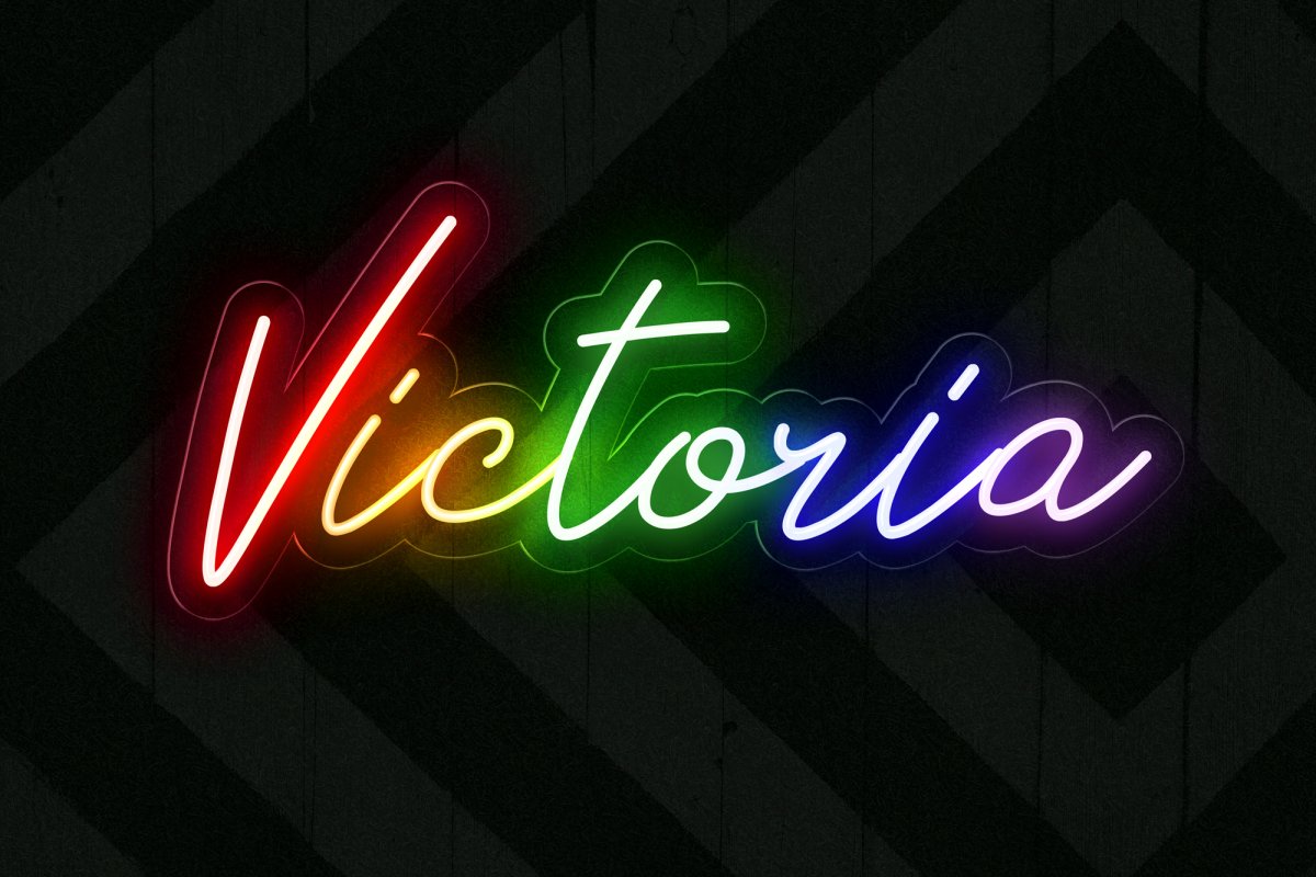 Custom Rainbow Name Neon Sign - Unique & Meaningful Gift - PrideBooth