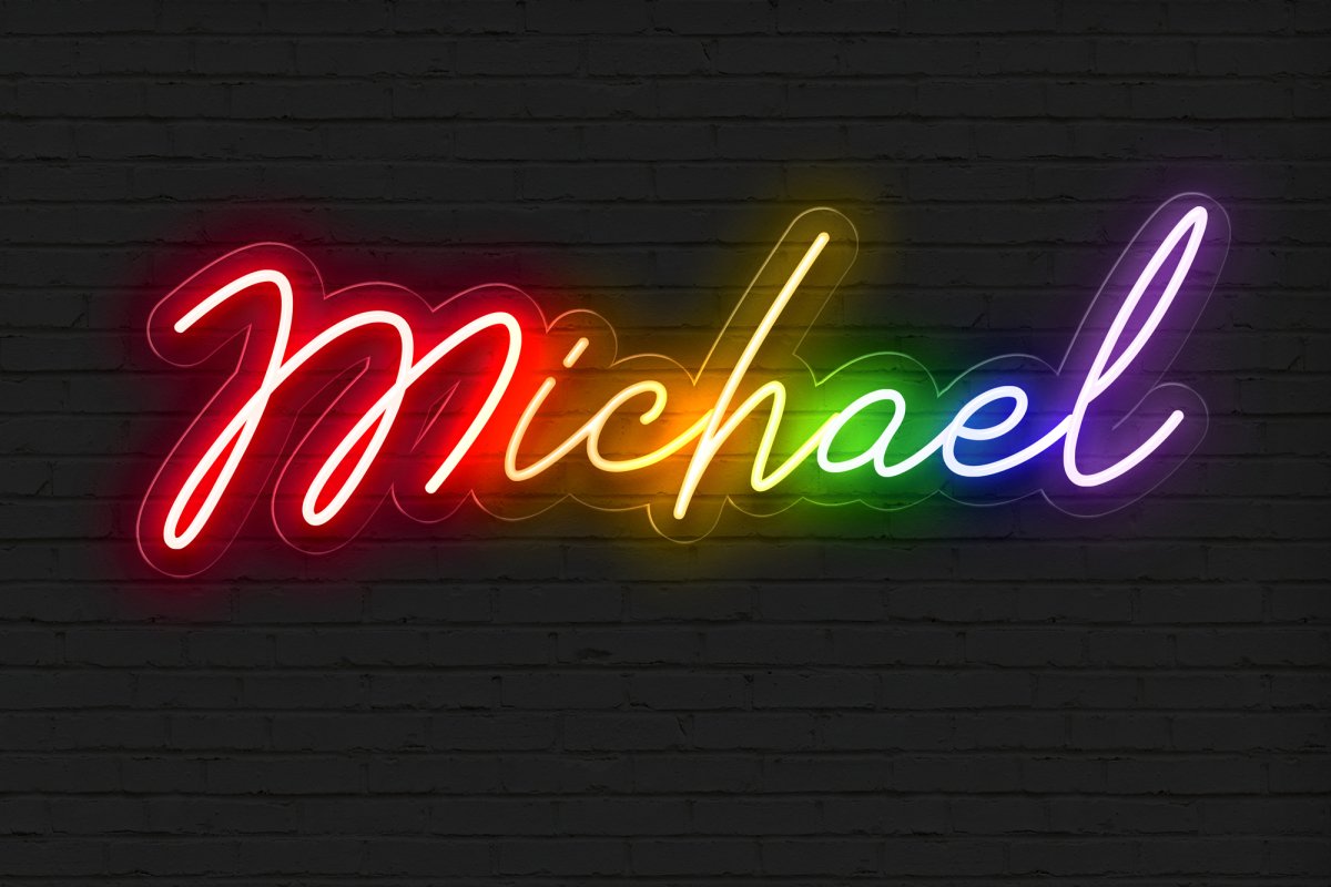 Custom Rainbow Name Neon Sign - Unique & Meaningful Gift - PrideBooth