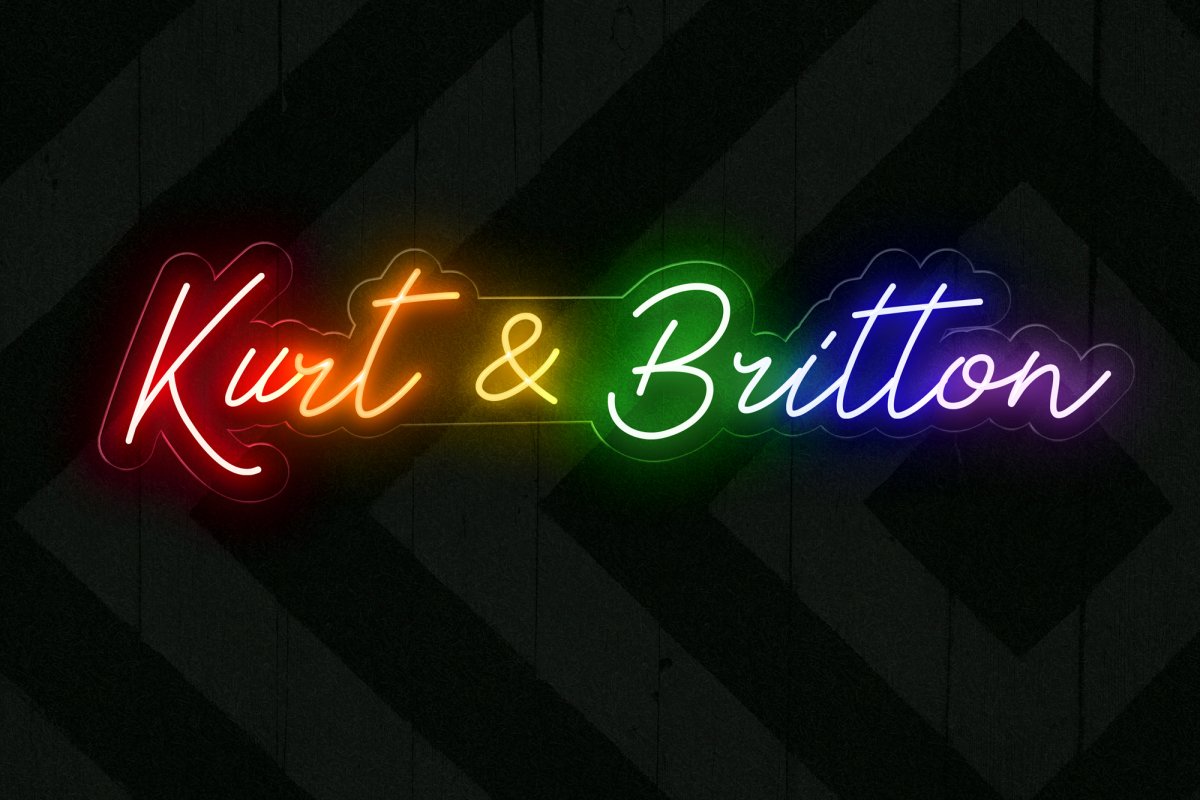 Custom Rainbow Name Neon Sign - Unique & Meaningful Gift - PrideBooth