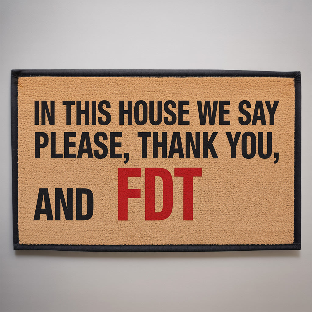 In this house we say - Door Mat