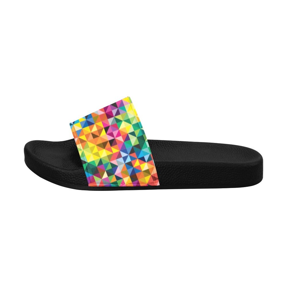 Gay Pride Vibrant Sneakers and Casual Shoes Design Women's Slide Sandals - PrideBooth