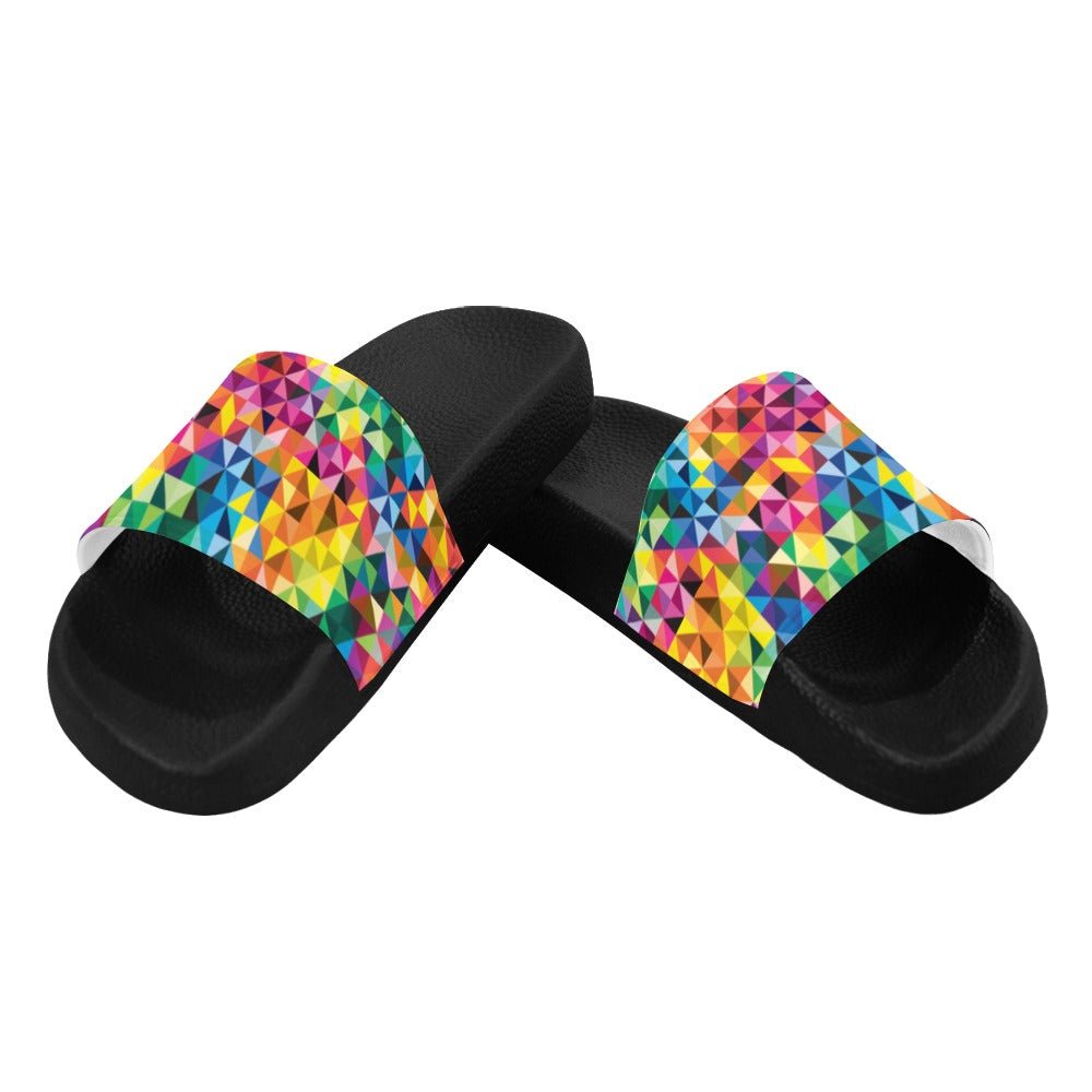 Gay Pride Vibrant Sneakers and Casual Shoes Design Women's Slide Sandals - PrideBooth
