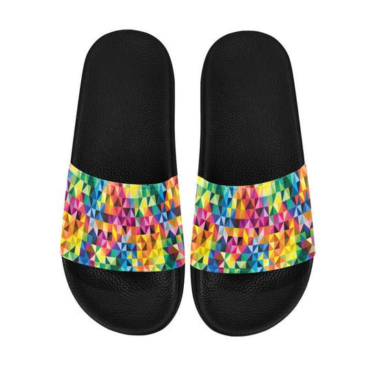 Gay Pride Vibrant Sneakers and Casual Shoes Design Women's Slide Sandals - PrideBooth