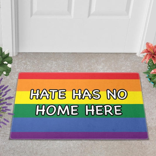 Hate has no home here - LGBT Pride Doormat - PrideBooth