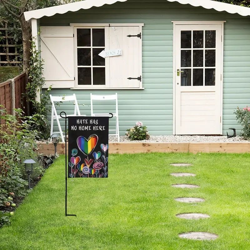 Hate Has No Home Here Pride Garden Flag - PrideBooth