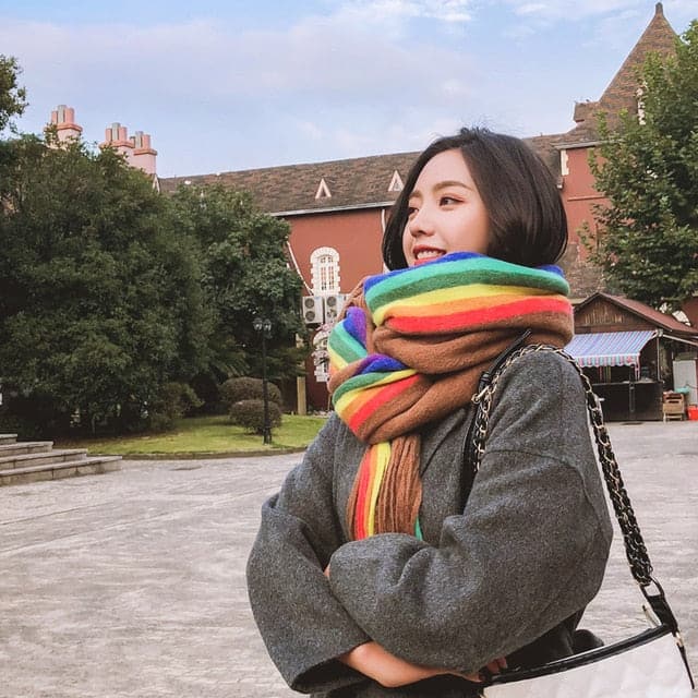 High Quality Rainbow Winter Scarf - PrideBooth