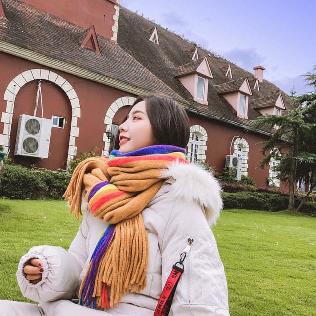 High Quality Rainbow Winter Scarf - PrideBooth