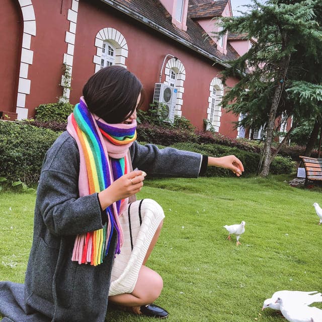 High Quality Rainbow Winter Scarf - PrideBooth