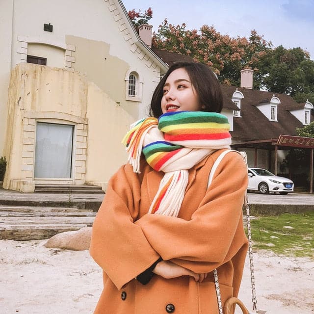 High Quality Rainbow Winter Scarf - PrideBooth