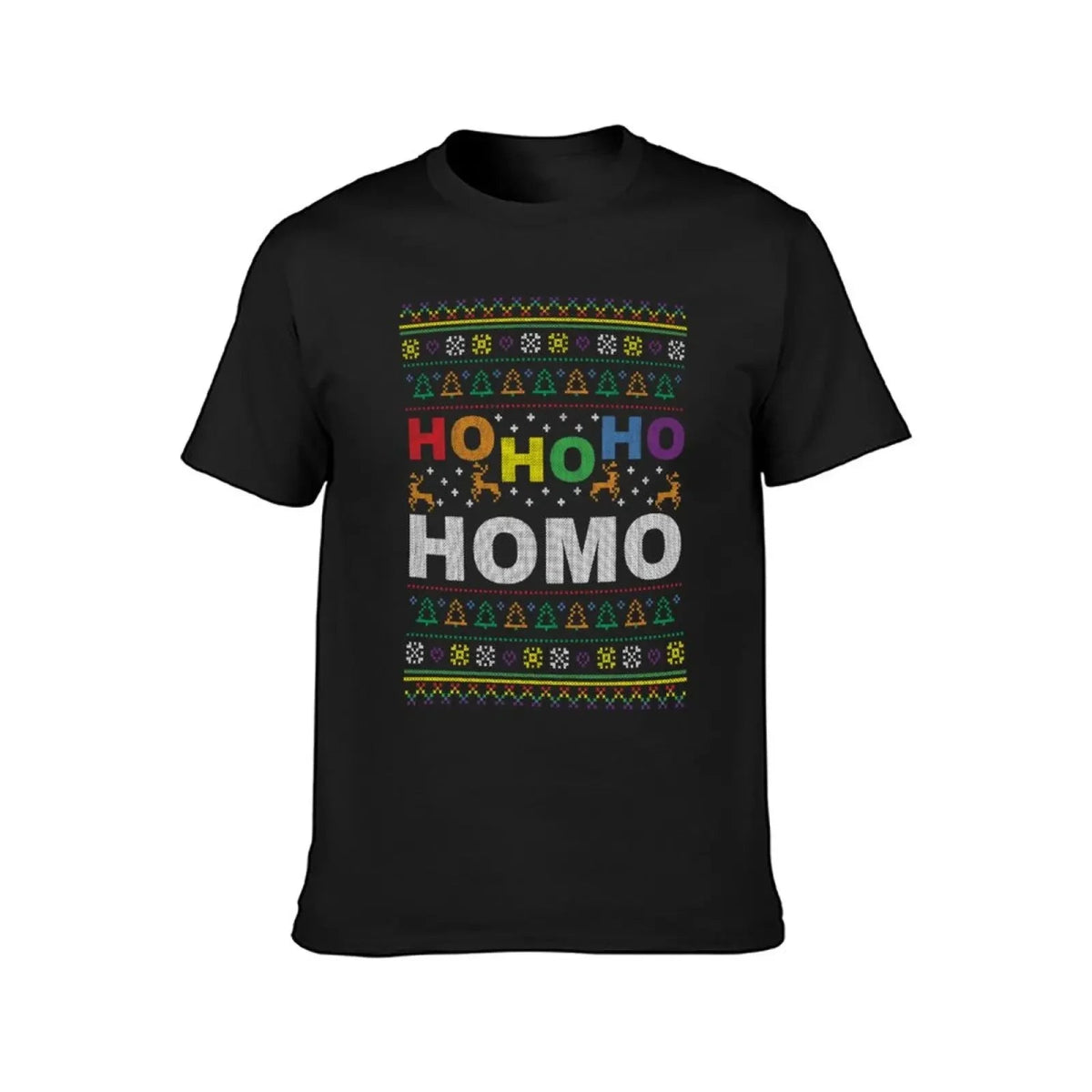 HO HO Ho HOMO Funny Gay Pride Ugly Christmas Shirt - PrideBooth