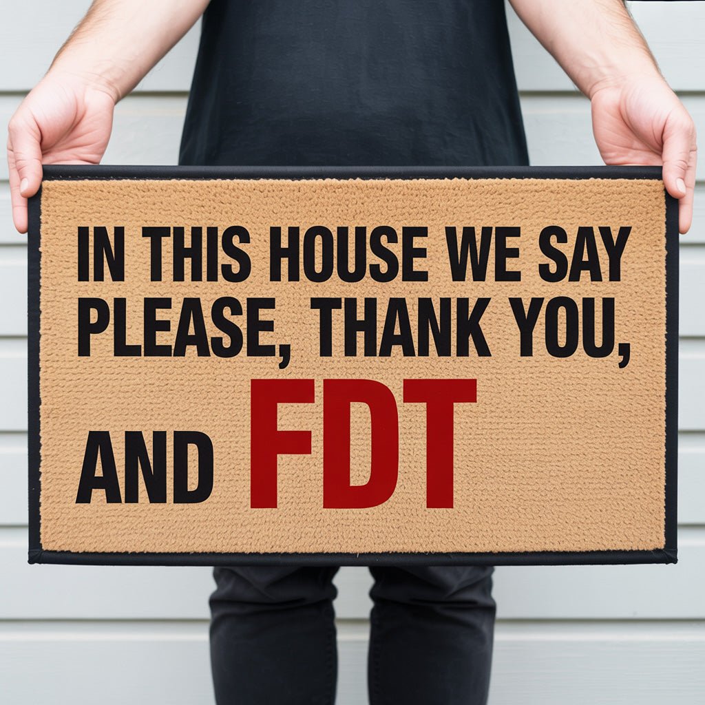 In this house we say - Door Mat - PrideBooth