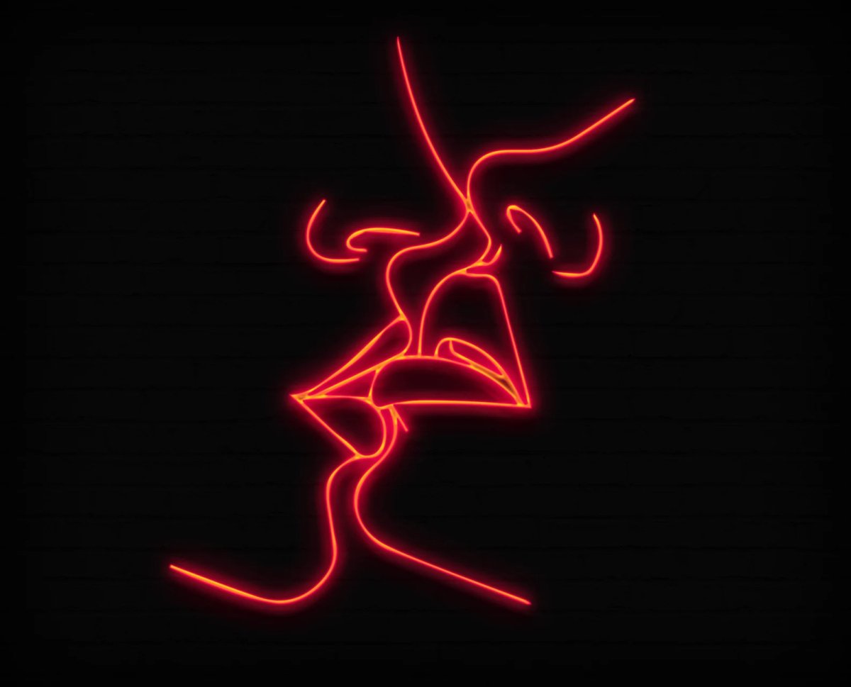 Lesbian Kiss Wall Art Neon Sign - PrideBooth