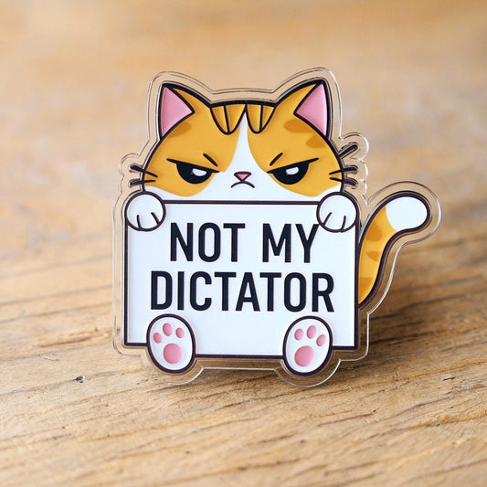 Make Statement With Cat Acrylic Pin - PrideBooth
