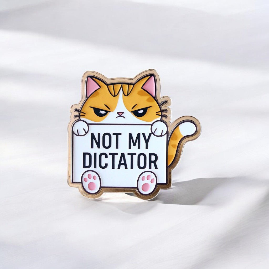 Make Statement With Cat Acrylic Pin - PrideBooth