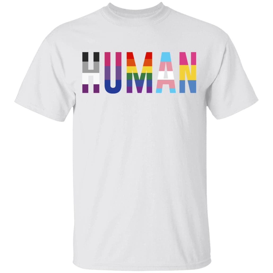 Meaningful "HUMAN" LGBT Pride Shirt - PrideBooth