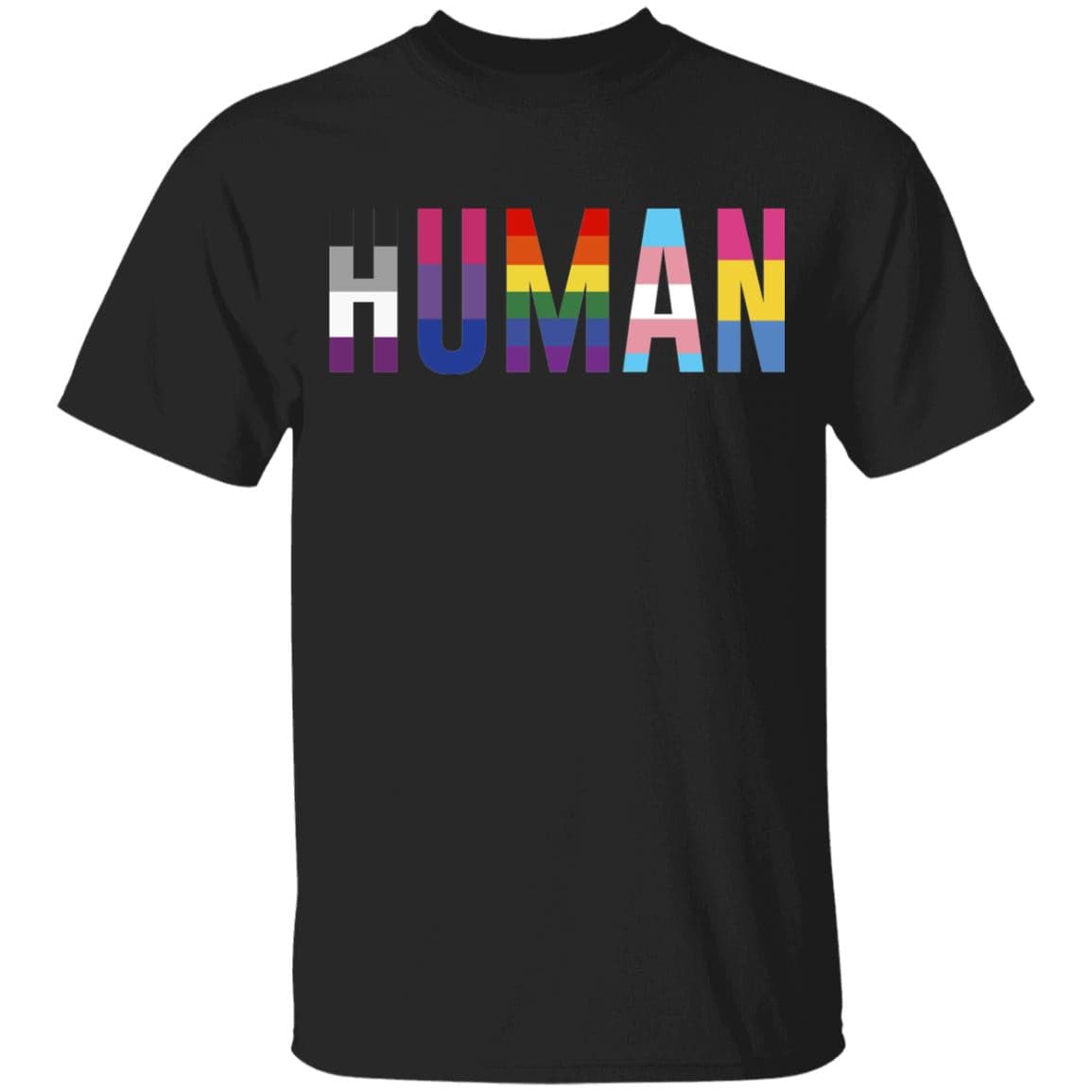 Meaningful "HUMAN" LGBT Pride Shirt - PrideBooth