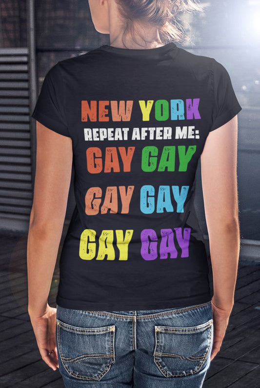 New York Repeat After Me - Pride T Shirt & Hoodie - PrideBooth
