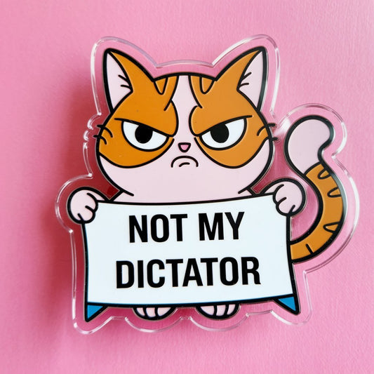 Not My - Cat Acrylic Pin - PrideBooth