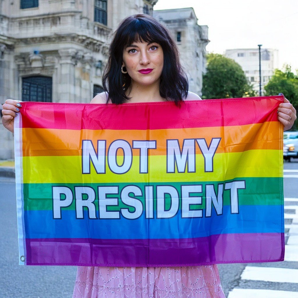 Not My President - Rainbow Pride Flag - PrideBooth