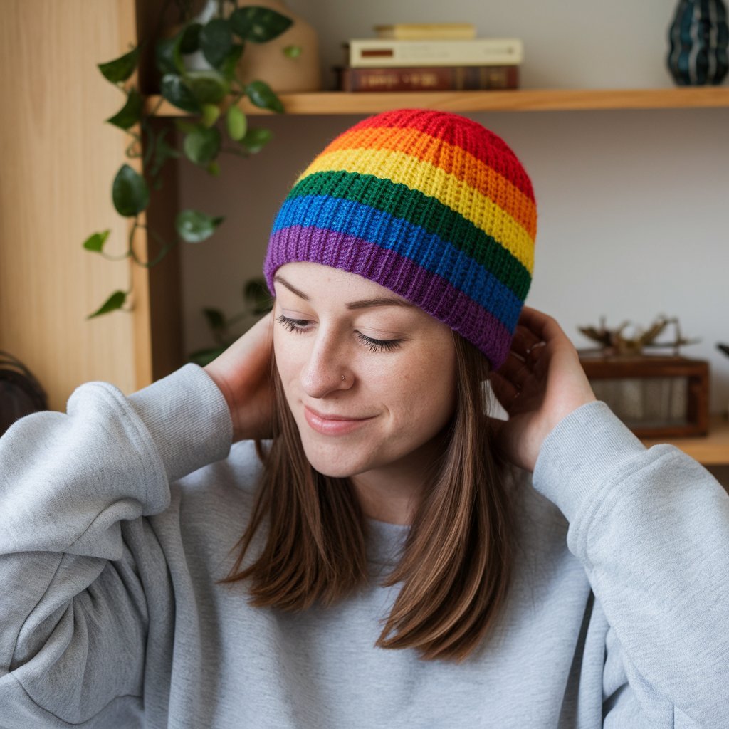 Premium LGBT Pride Beanie – Rainbow Colors - PrideBooth