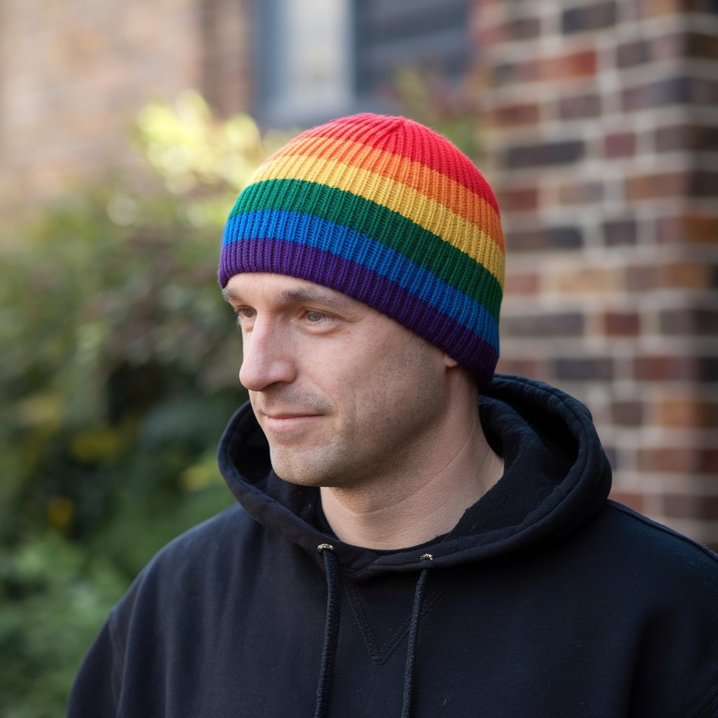 Premium LGBT Pride Beanie – Rainbow Colors - PrideBooth