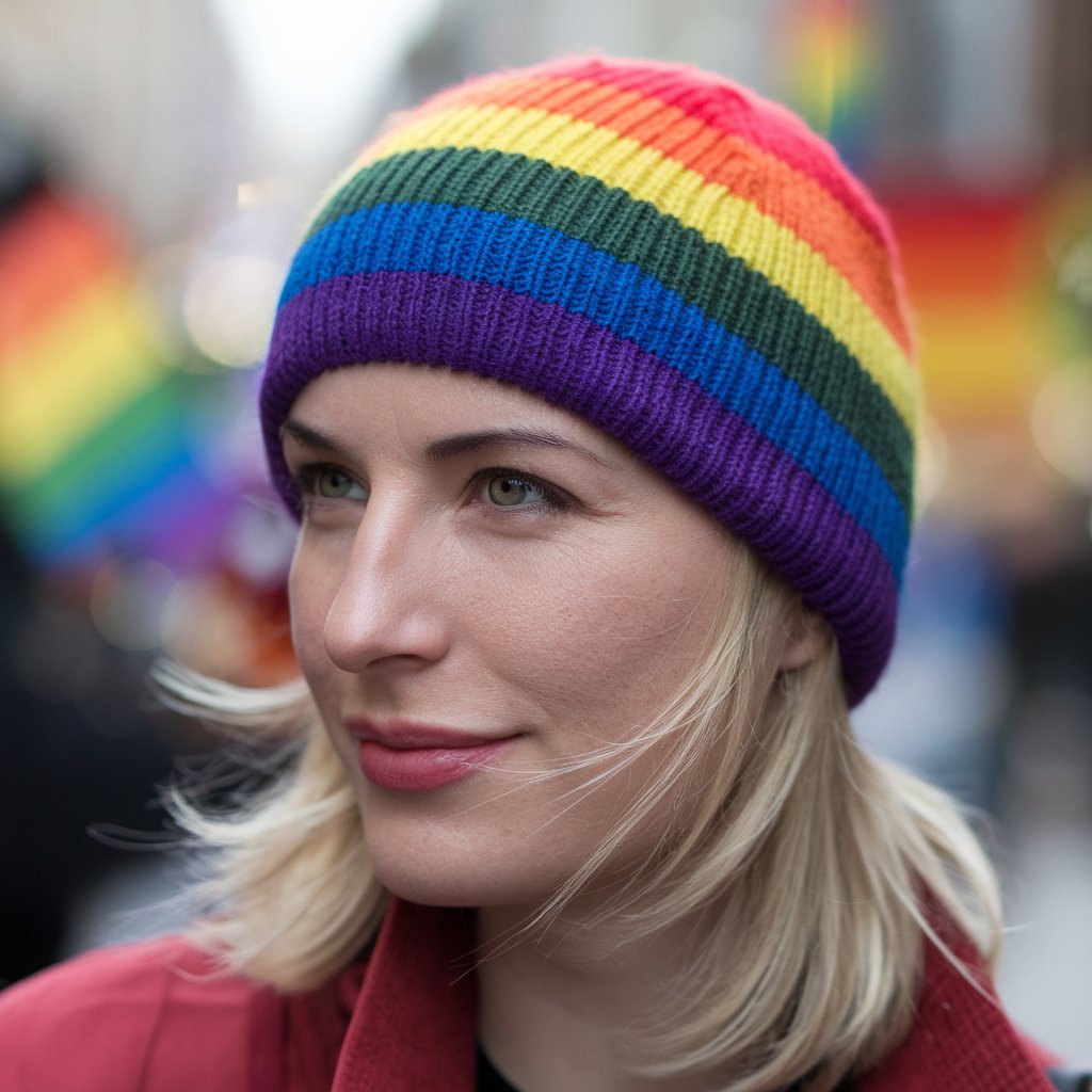 Premium LGBT Pride Beanie – Rainbow Colors - PrideBooth