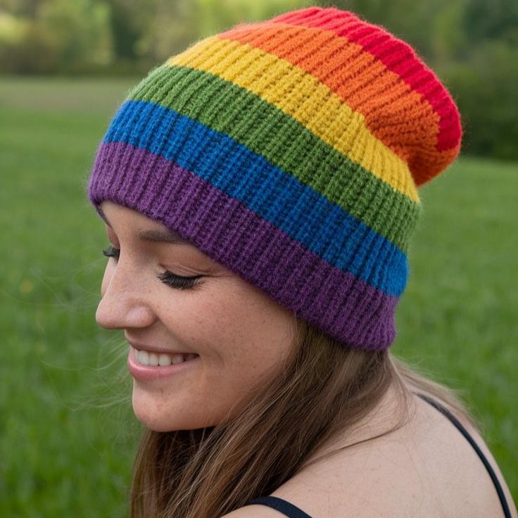 Premium LGBT Pride Beanie – Rainbow Colors - PrideBooth
