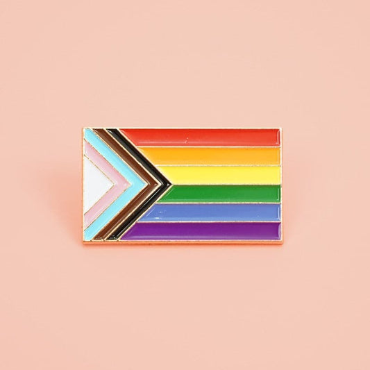 Progressive Pride Flag Enamel Pin - PrideBooth
