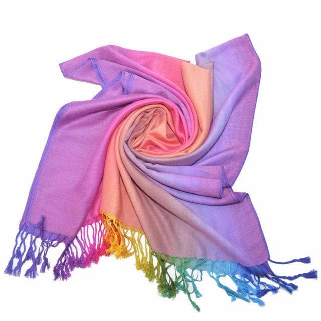 Rainbow Cotton Pashmina Scarf - PrideBooth
