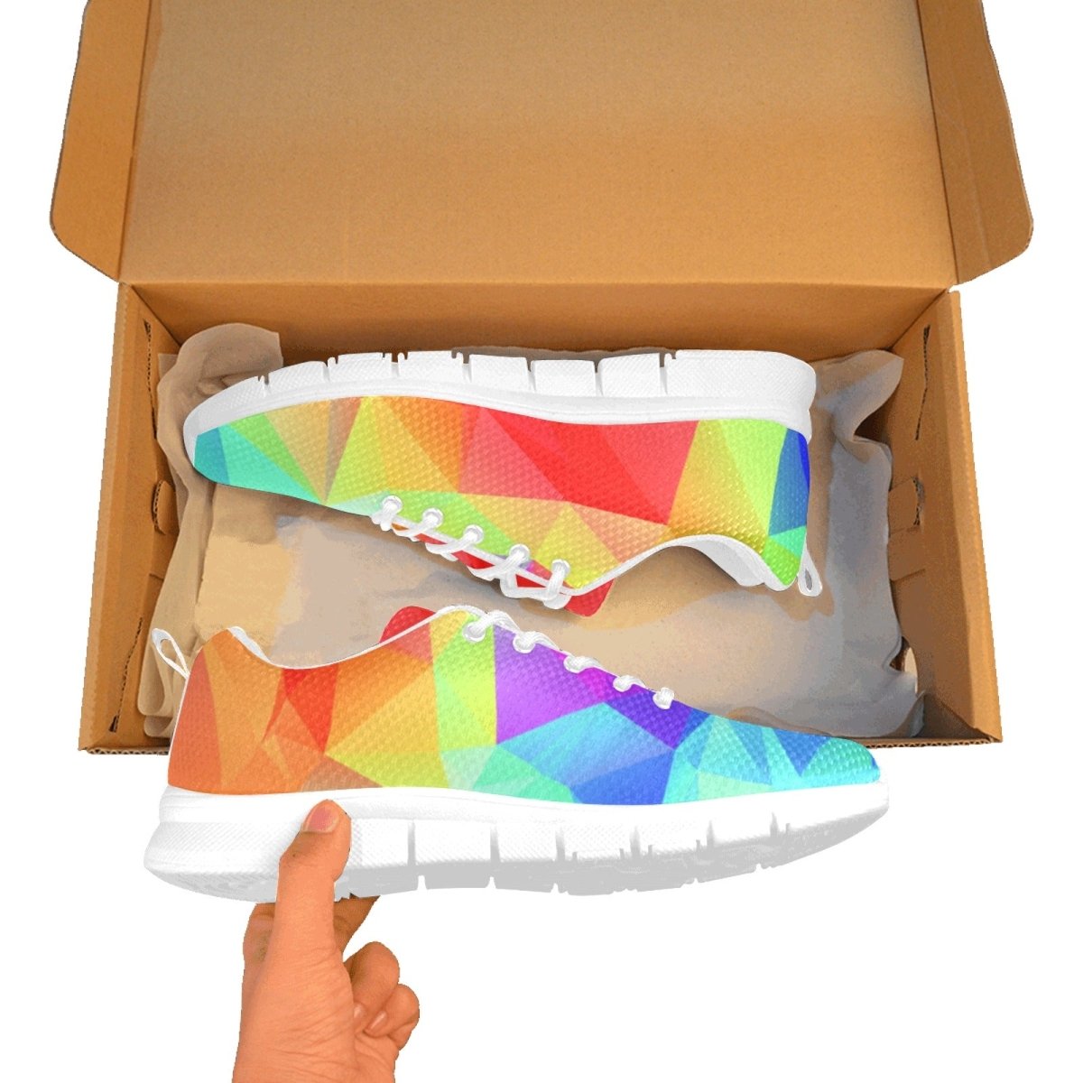 Rainbow Gay Pride Sneakers Men's Breathable Running Shoes - PrideBooth