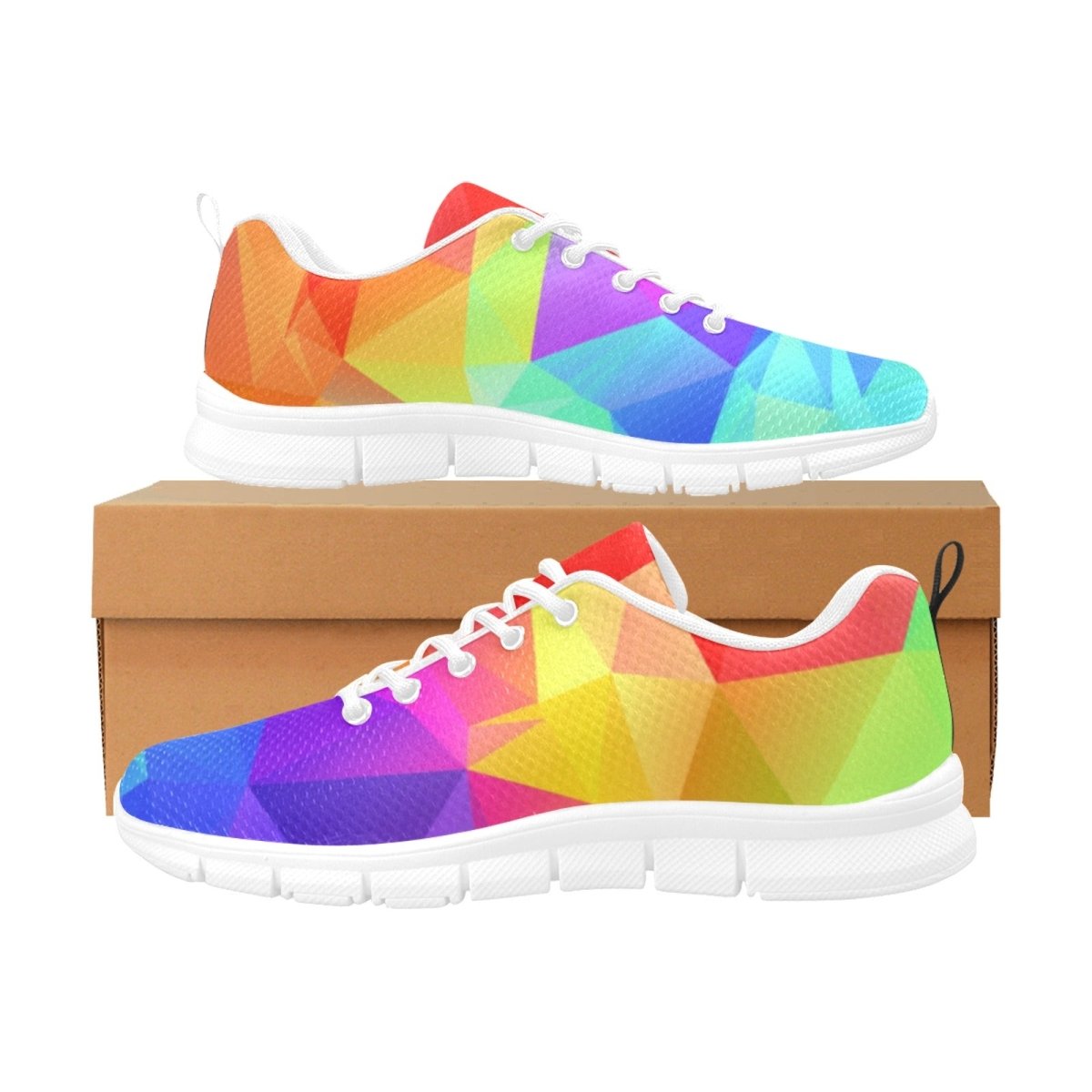 Rainbow Gay Pride Sneakers Men's Breathable Running Shoes - PrideBooth