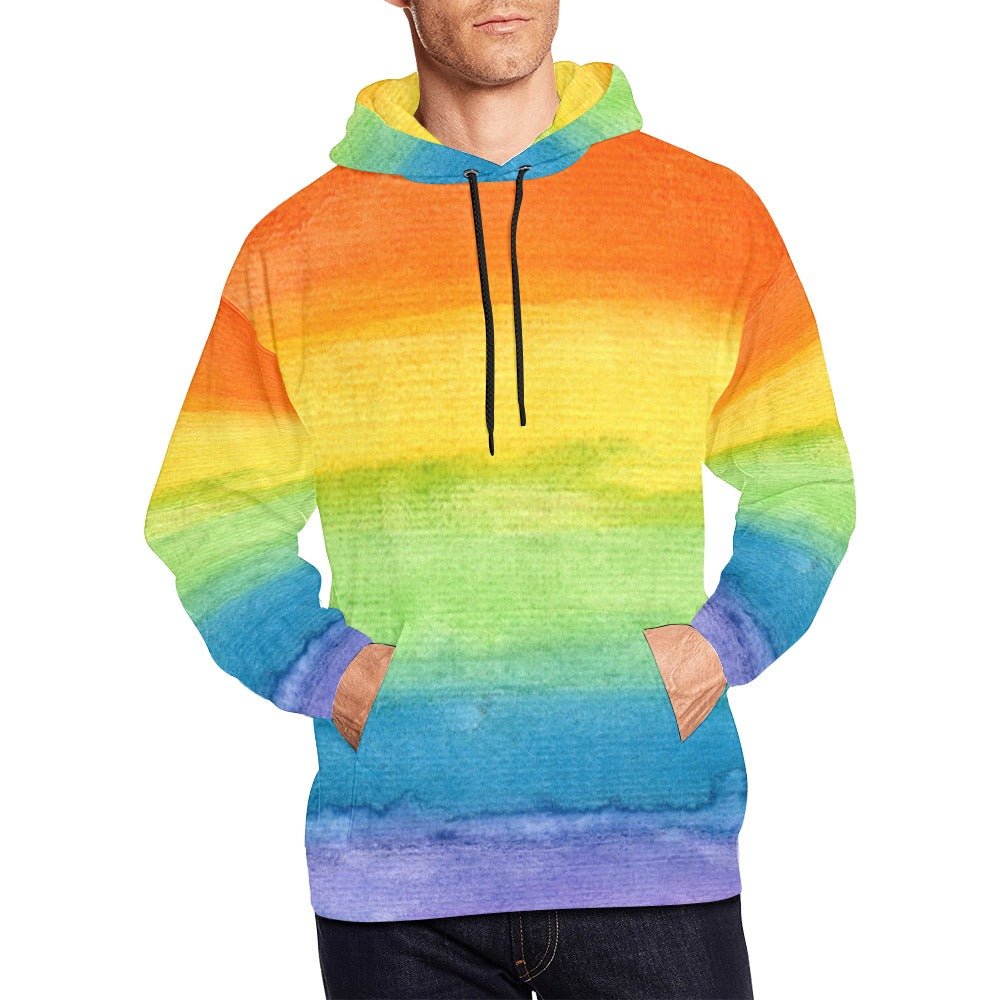Rainbow Pride All Over Print Hoodie for Men (USA Size) - PrideBooth