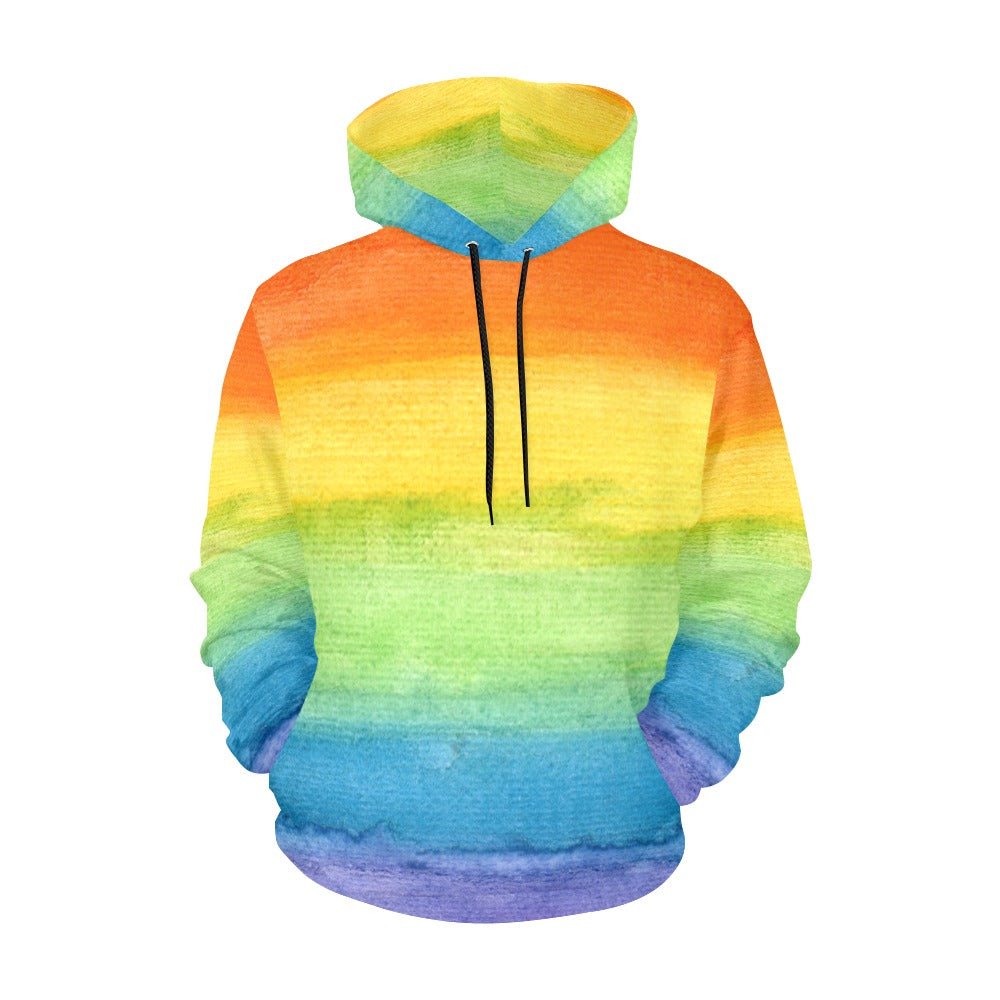 Rainbow Pride All Over Print Hoodie for Men (USA Size) - PrideBooth