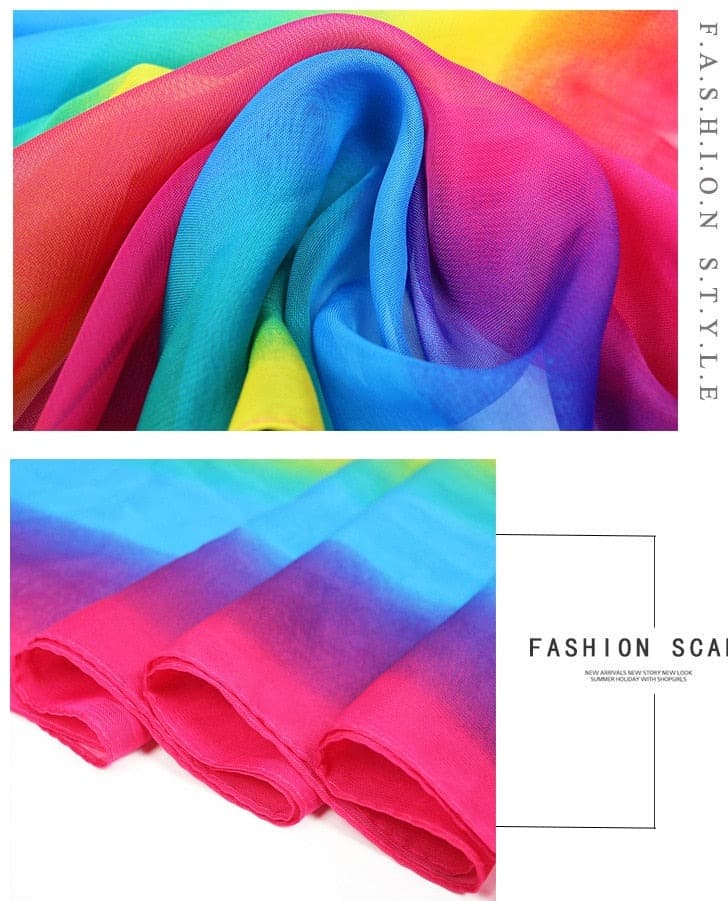 Rainbow Pride Chiffon Scarf - PrideBooth