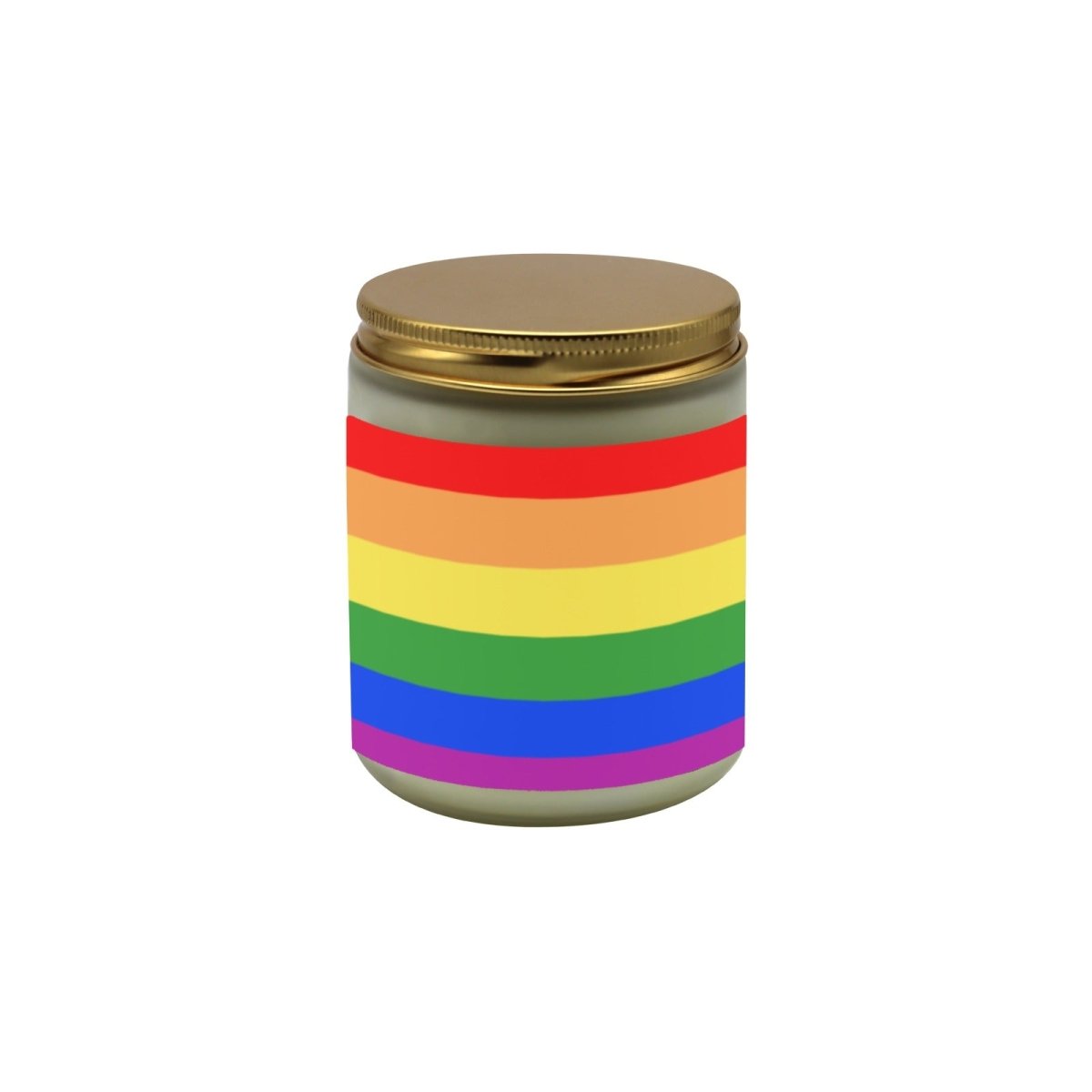 Rainbow Pride Frosted Glass Candle Cup - Large Size (Lavender&Lemon) - PrideBooth