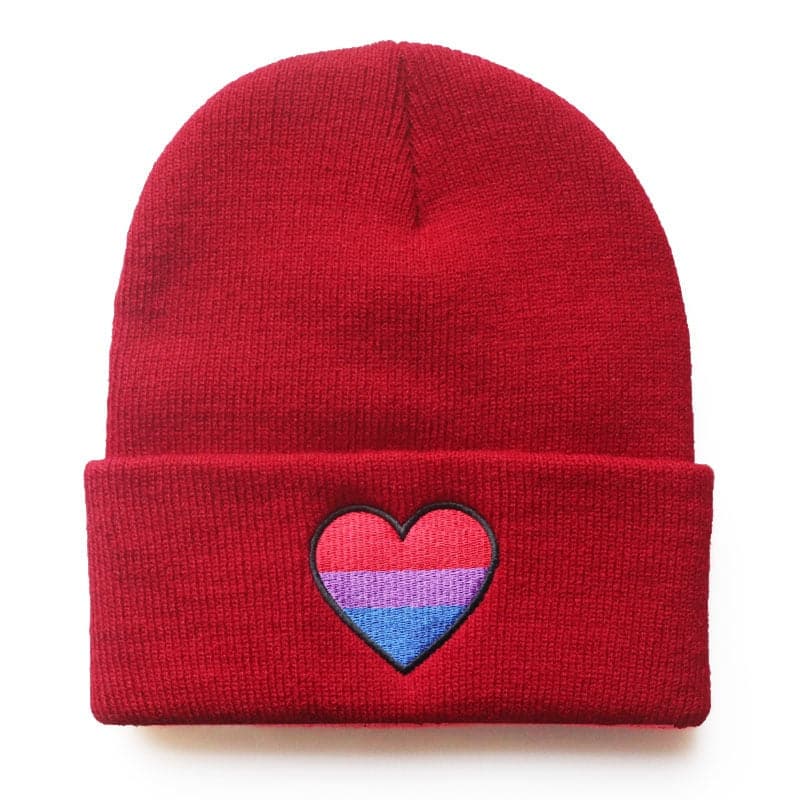 Rainbow Pride Heart Knitted Beanie - PrideBooth