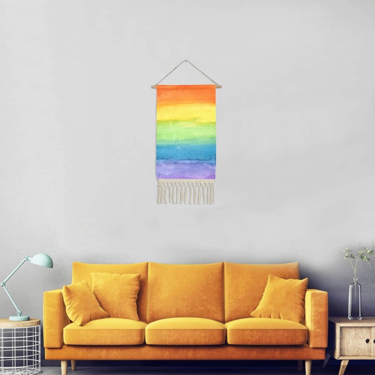 Rainbow Pride Linen Hanging Poster - PrideBooth