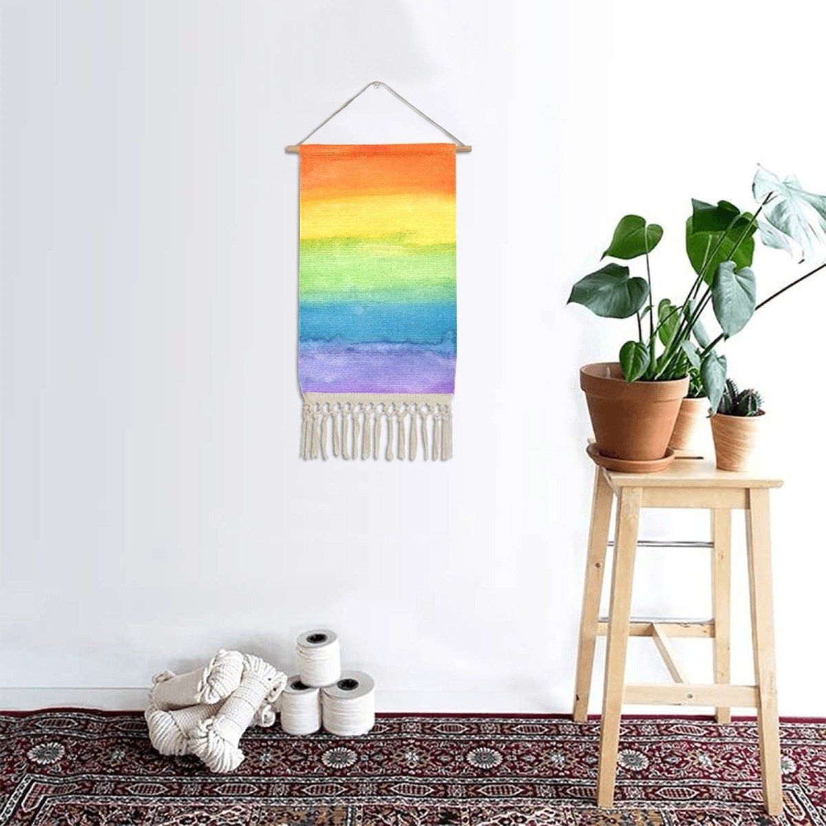 Rainbow Pride Linen Hanging Poster - PrideBooth