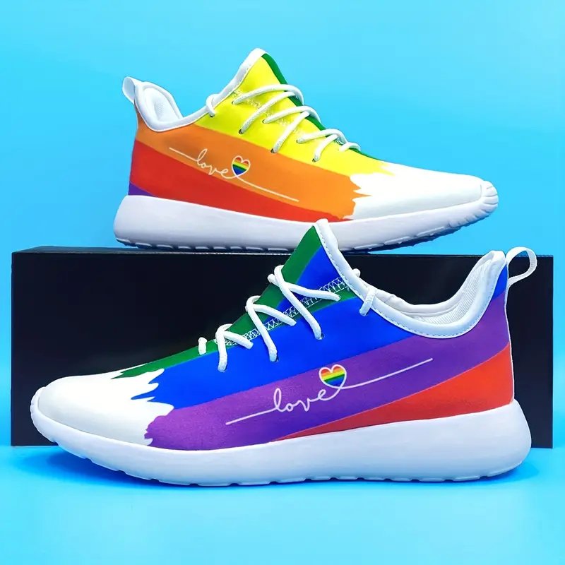 Rainbow Pride Men's Love Breathable Casual Shoes Sneakers - PrideBooth