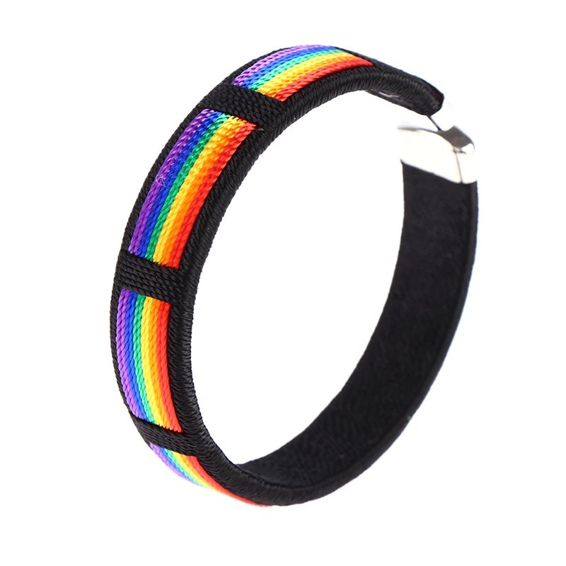 Rainbow Pride Premium String Cuff Bracelet - PrideBooth