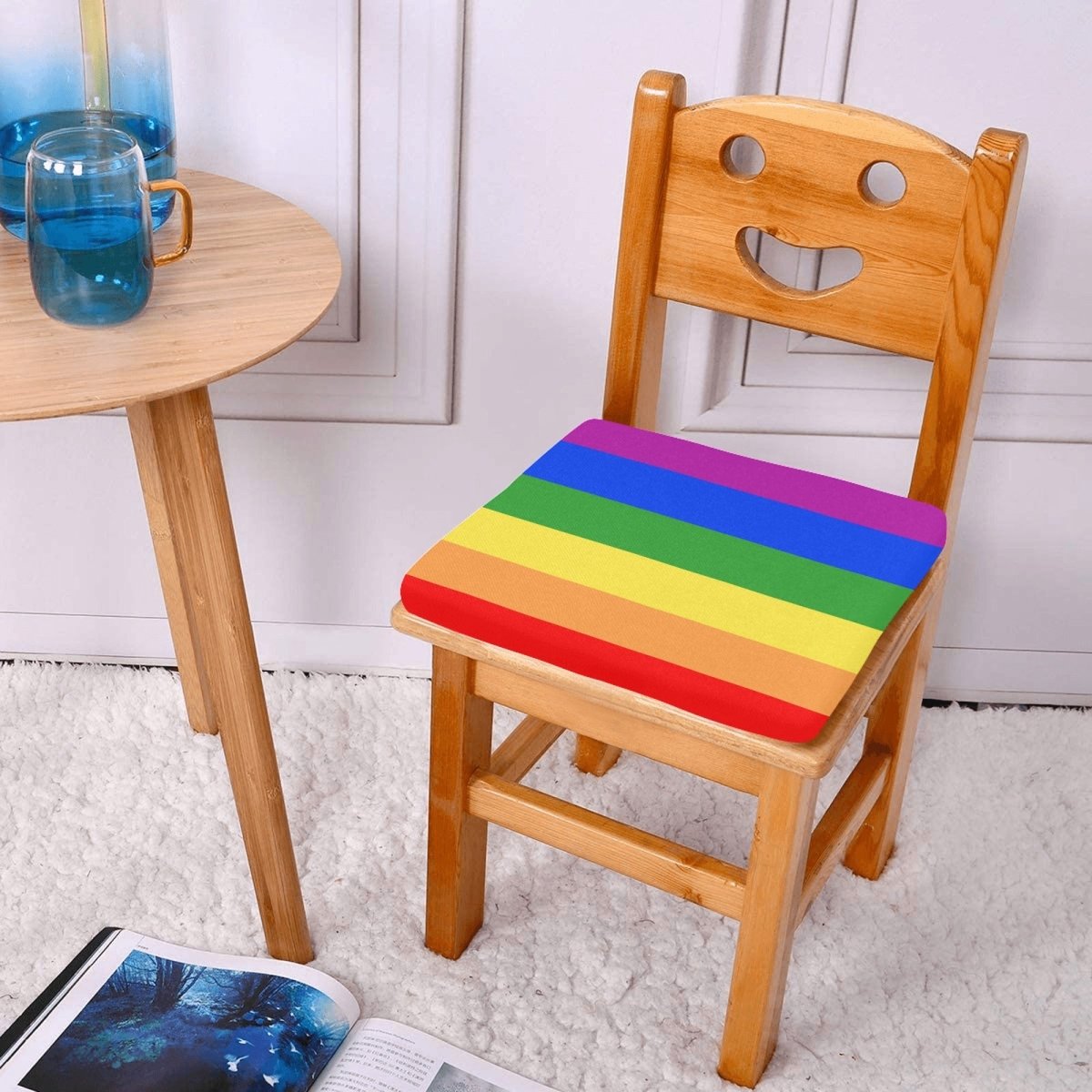Rainbow Pride Rectangular Seat Cushion - PrideBooth