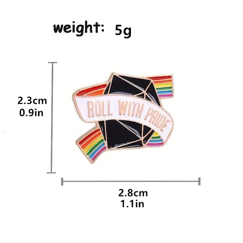Roll With Pride Pin, Dice Pride Enamel Pins - PrideBooth