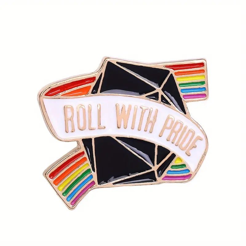 Roll With Pride Pin, Dice Pride Enamel Pins - PrideBooth