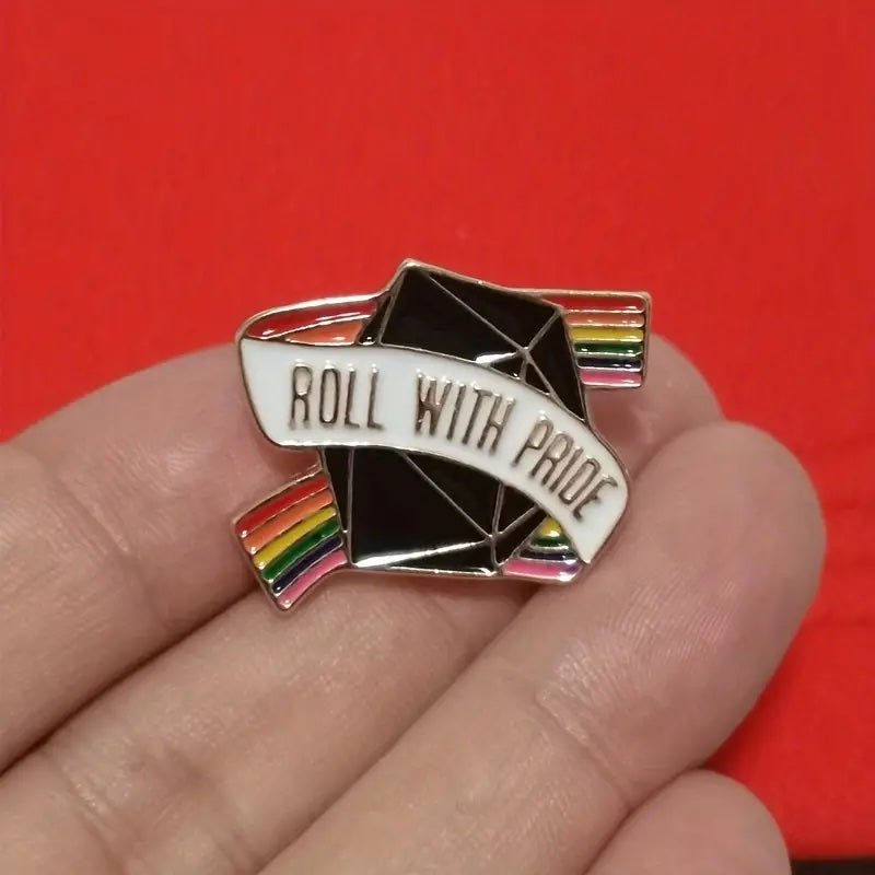 Roll With Pride Pin, Dice Pride Enamel Pins - PrideBooth
