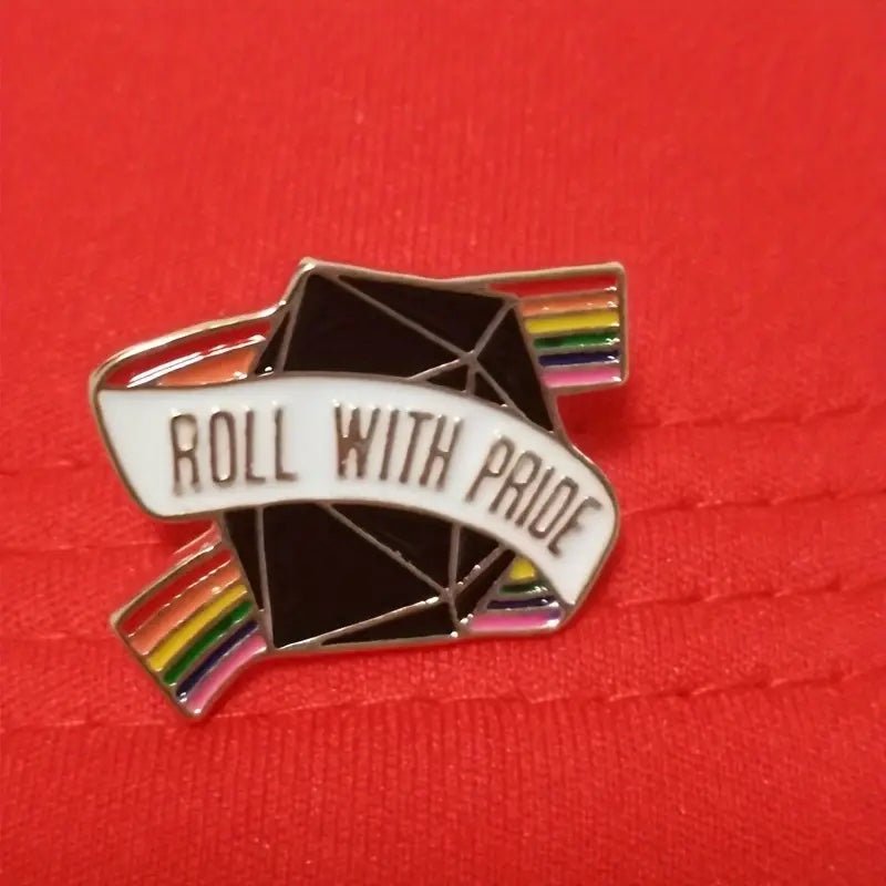 Roll With Pride Pin, Dice Pride Enamel Pins - PrideBooth