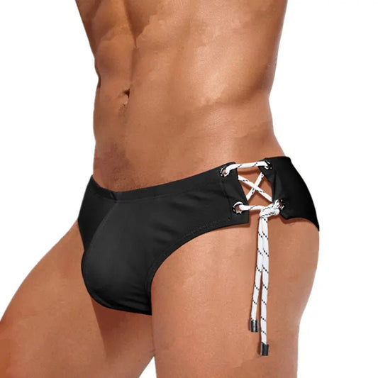 Side Tether Swim Bikini Briefs For Men - PrideBooth