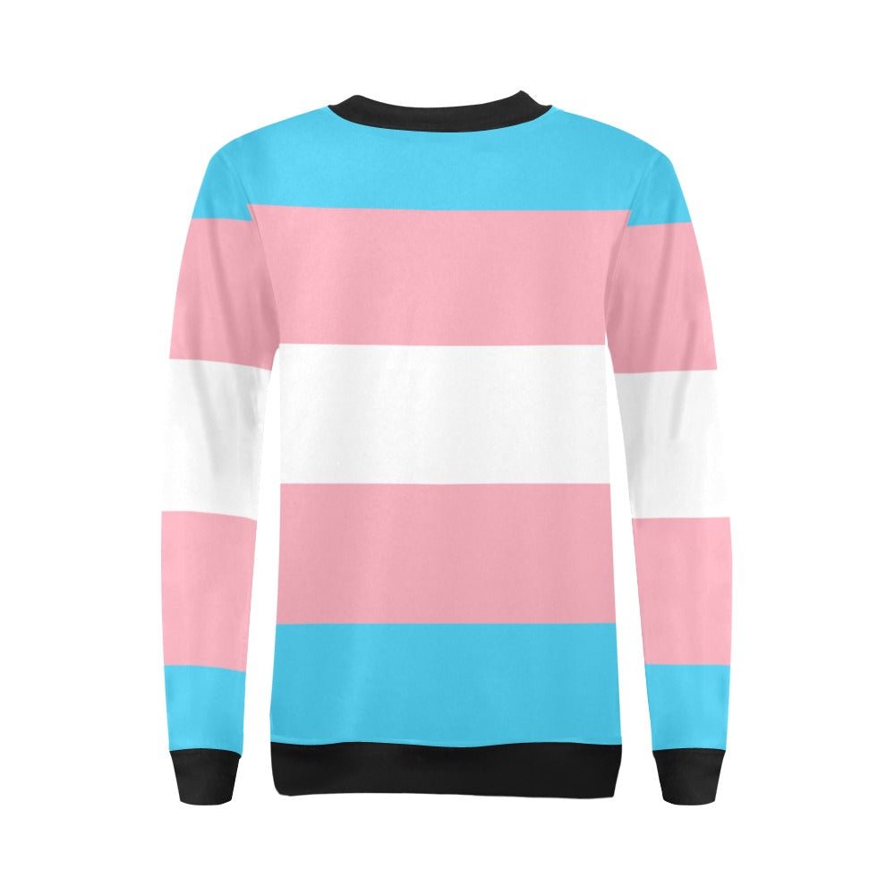 Trans All Over Print Crewneck Sweatshirt for Women (Model H18) - PrideBooth